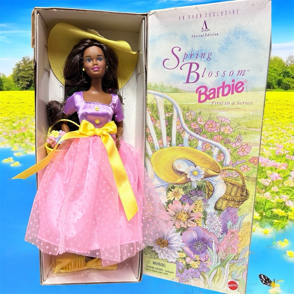 Spring Blossom Barbie®First in Series in Pink & Yellow Outfit 
An Avon Exclusive